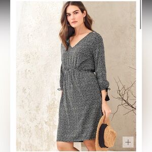 Garnet Hill Tassel-Tie Knit Dress Size S